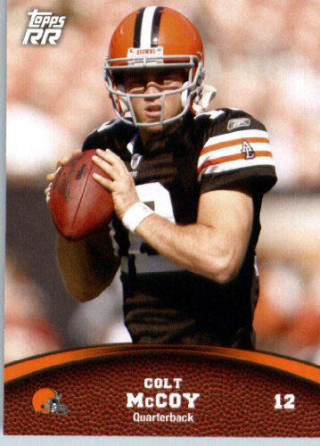2011 Topps Rising Rookies Football Card # 6 Colt McCoy - Cleveland Browns - NFL Trading Card Protective Screwdown Display Case