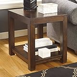 Ashley Furniture Signature Design Grinlyn Rectangular End Table, Rustic Brown