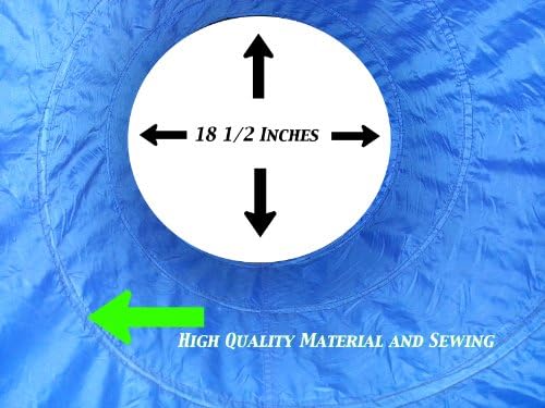 Premium 4 Direction Tunnel For Children or Pets (77 inches x 77 inches) PLUS 12 Mini Inflatable Beach Balls