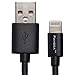 Pangea Apple Certified Lightning Cable - 5 Foot - for iPhone 5 (5/5S/5C), iPad Air, iPad Mini with Retina, iPad (4th gen), iPad Mini, iPod touch (5th gen), and iPod nano (7th gen) - Black.