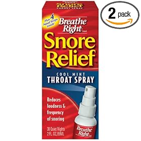 Breathe Right Snore Relief Throat Spray, 2-Ounce Bottles (Pack of 2)