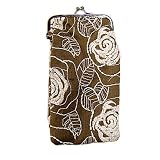 GREEN FLORAL EMBROIDERED SUNGLASS EYEGLASS CIGARETTE CASE by