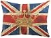 Evans Lichfield Union Jack Blue Crown Tapestry Cushion, 18 x 13 Inch, Polyester Fibre Filled