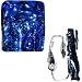 Handcrafted Blue for You Dichroic Glass Clip On Earrings