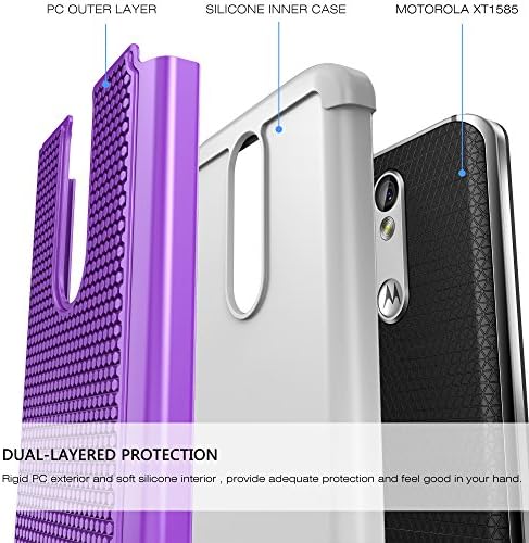 Droid Turbo 2 case, iTronic Double Tone, Dual Layer Hybrid Defender Case for Motorola Droid Turbo 2