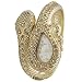 Geneva Women's Platinum Coiled Snake Rhinestone Cuff Watch