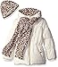 Pink Platinum Girls' Puffer Jacket with Cheetah Lining and Accessories