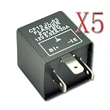 5Pcs Car Automotive 12V 20A Flasher Relay to Fix LED Light Blink Flash 3Pin