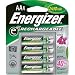 Rechargeable Batteries by Energizer - AA - Pack of 4
