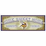 NFL Minnesota Vikings 6-by-17 Wood "Home Sweet Home" Cross Stitch Sign