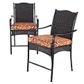 Home Madaga 2008 Gathering Height Wicker Chairs Set of 2