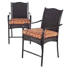 Home Madaga 2008 Gathering Height Wicker Chairs Set of 2 by HOME