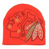 Chicago Blackhawks Oversized Embroidered Logo Knit Beanie