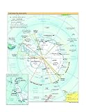 Antarctica Map (Political) White Wood-Mounted Art Poster Print - 11