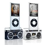 portable boomboxes:Mini Black Portable Boombox Speaker for Ipod