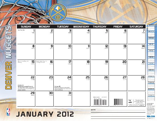Denver Nuggets 2012 Calendar