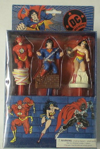  Dc Comics Batman the Flash Wonder Woman Pen Set