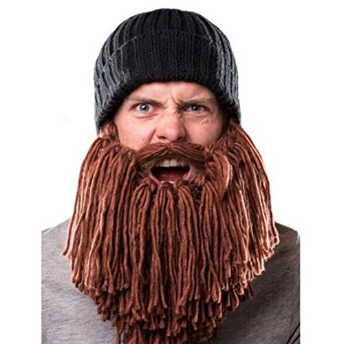 Creazy® Man Bearded Winter Hat Caps Handmade Knit Winter Warm Cap