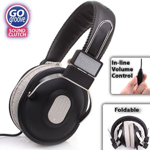 GOgroove SoundCLUTCH Over-Ear Headphones with Integrated Volume Control
