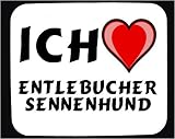 Mauspad mit Ich liebe Entlebucher Sennenhund Dekoration
