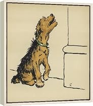 Box Canvas Print of DOG WITH GREEN COLLAR from Mary Evans