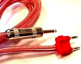 HOSA SPEAKER CABLE, CLEAR INSULATION, 12AWG x2, 10 ft. Uses Jumbo-shell 1/4 Plug to Banana Plug.
