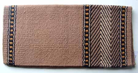 MAYATEX 36X34 Bar 8 Wool Blanket Fawn Caramel Black