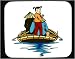 Decorated Mouse Pad with Asian, girl, China, boat, oars, child