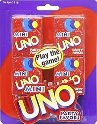 Mini Uno Party Favors 4 Pack