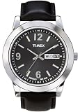 Timex Men's T2M802 Classic Sport Black Leather Strap Watch