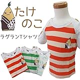 (コーディコービー)CodyCoby タケノコプリント　ボーダー半袖シャツ　グリーン　80cm