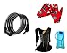 Auto Pearl Premium Quality Bike Accessories Combo Of Premium Quality Multipurpose Numlock Cable Lock For Bicycle/Bike/Helmet/Luggage etc. & Knighthood Hand Grip Glove Red 1 Pair. & KTM Type Water Rucksack Backpack For Bike Riding / Cycling / Mount Climibing Bag With 2 Ltr. Hydration Bladder. RS.2494.00
