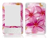 Bundle Monster Amazon Kindle 3 Ebook Vinyl Skin Cover Art Decal Sticker Protector Accessories - Fit 3rd Generation - Pink Plumeria