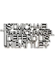 14K White Gold St. Michael Lapel Pin -- LIFETIME WARRANTY