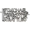 14K White Gold St. Michael Lapel Pin