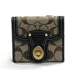 AUTHENTIC COACH LEGACY SIGNATURE FRENCH PURSE WALLET 41956 (Khaki/Black)