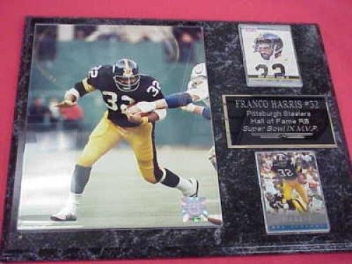 Steelers Franco Harris 2 Card Collector Plaque