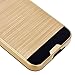 Galaxy J3 Case, J3 Case, Express Prime Case, Amp Prime Case,Kmall [Metal Brushed Texture] Heavy Duty Hybrid Dual Layer Full-Body Shockproof Protective Cover Shell For Samsung Galaxy J3 J320 [Gold]
