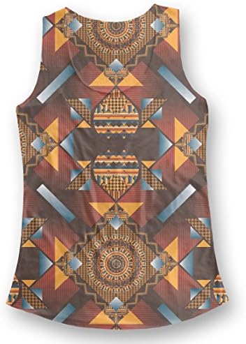 ClothingMe Sport&StreetSeries Infinite Geo All Over Print Women Top Vest, Size Medium