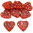 Red Millefiori Heart Glass Bead Pendants Approx 10