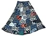 womans Long Skirt Gypsy Floral Patchwork Blue Boho Full Beach Maxi Skirt