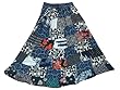 Long Skirt Gypsy Floral Patchwork Blue Boho Full Beach Maxi Skirt