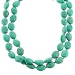 Sterling Silver Turquoise Double Strand Necklace with Toggle Closure,17.5"