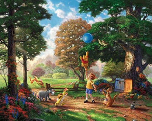 Fashion FreeZone Thomas Kinkade Winnie-The-Pooh Alan Alexander Milne Decor Prints Realistic Poster-1253 size (inch):24x32