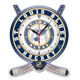 NHL St. Louis Blues High Definition Clock - Hockey Stick and Puck