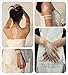 Bbei 6 Sheets Henna Body Paints Temporary Tattoos Stickers Whitelace Tattoo for Girls, Women Necklace, Bracelets Patterns (White)