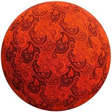 45cm Exercise Ball Cover, yoga ball cover, balance ball cover, birthing ball cover, 100% cotton - Orange Paisley