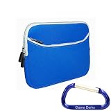 Blue Soft Neoprene Carrying Case with Free Carabiner Key Chain for the Apple iPad Wi-Fi / 3G Model 16GB, 32GB, 64GB