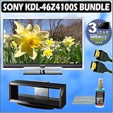 Sony Bravia Z-Series KDL-46Z4100/S 46-Inch 1080p (Silver) + Sony SUFL300L TV Stand Accessory Kit w/ 3 Year Extended Warranty