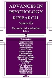 Advances in Psychology Research, Volume 63 (Advances in Psychology (Nova Science)) Alexandra M. Columbus